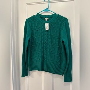 J. Crew Factory Size Small Crewneck Sweater Green NWT